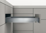 Systém zásuvkových výsuvů s bočnicí, Blum Legrabox pure, výška bočnice zásuvky 66 mm, systémová výška N, s korpusovou lištou Tip-On, nosnost: 40 kg
