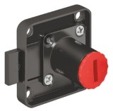 Zámek se závorou k přišroubování, Häfele Symo EC, backset 25 mm, vysunutí závory 8 mm, s délkou těla vložky od 22 mm do 45 mm