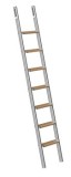 Závěsný žebřík, hliník, stupně: laminované dýhované dřevo, bříza, Service+